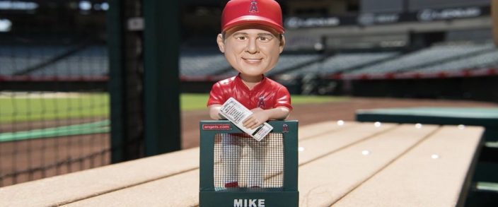 Angels manager Mike Scioscia becomes a bobblehead with a dream lineup in hand
