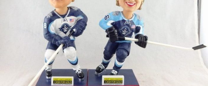 Trump, Clinton bobbleheads draw interest in Milwaukee Admirals’ Presidential competition