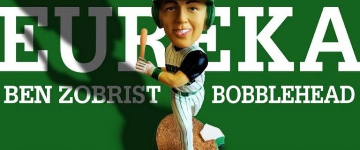 Ben Zobrist’s Eureka High School bobblehead available Friday