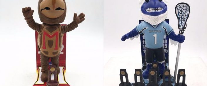 Testudo, Johns Hopkins’ Jay bobbleheads unveiled by National Bobblehead Hall of Fame