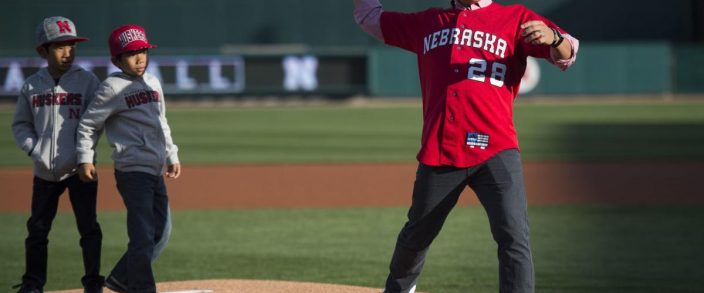 Husker great Komine all smiles in return to Lincoln for his bobblehead night