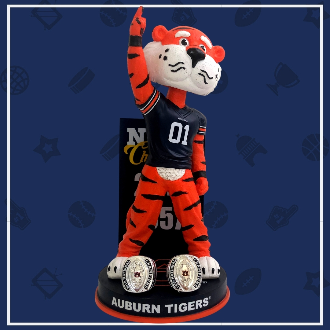 Aubie the Tiger Auburn Tigers College Football Champions Bobblehead NCAA 